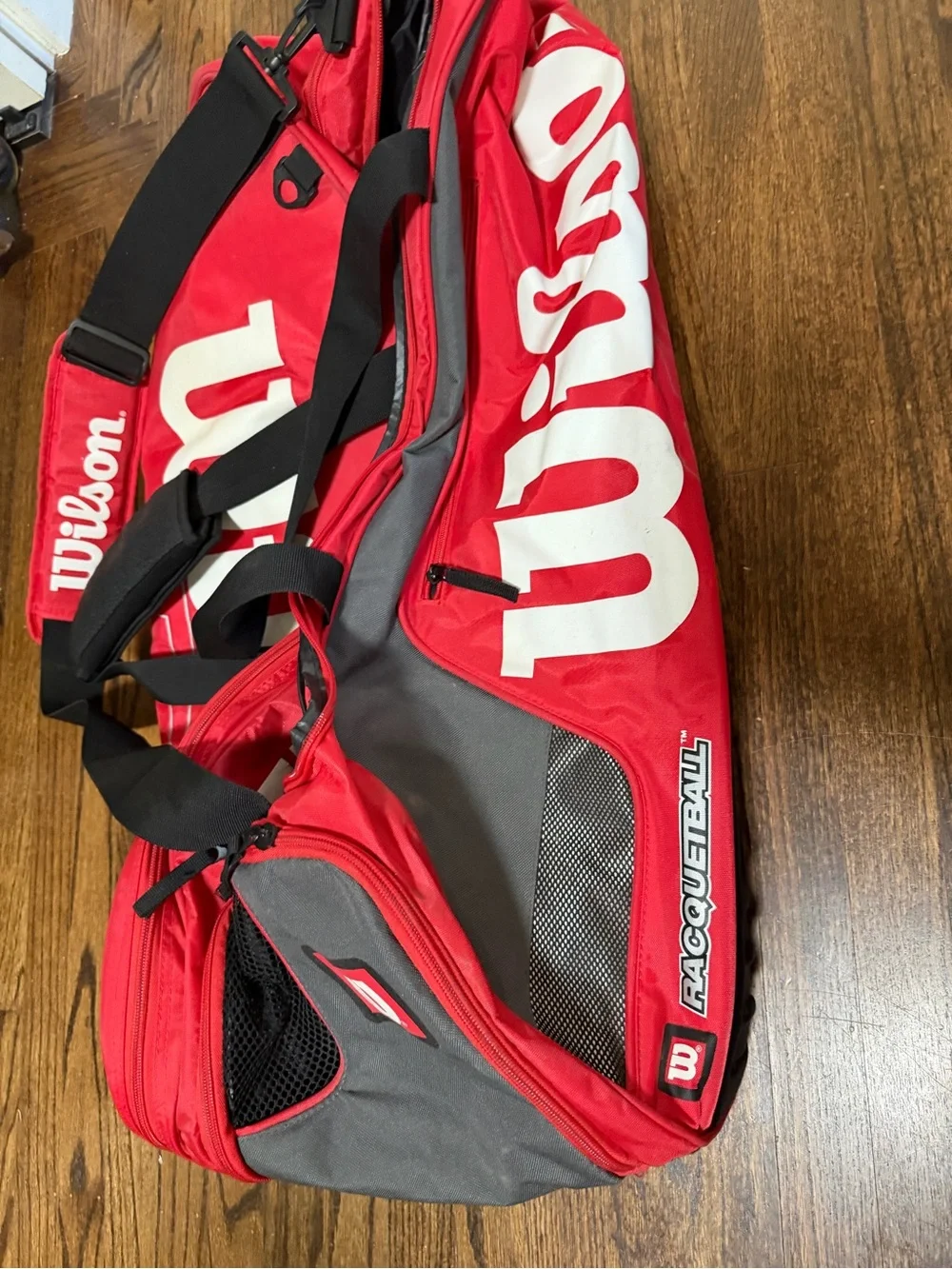 Wilson Red and Gray Duffel Tennis Bag